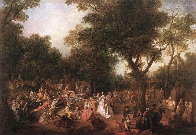 LANCRET, Nicolas Company in the Park g France oil painting art